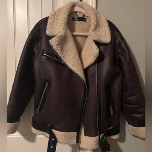 Viral Zara Jacket with fur inside